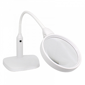 Лупа настольная с подсветкой на гибкой ноге с прищепкой 2 в 1 Орбита OT-INL76